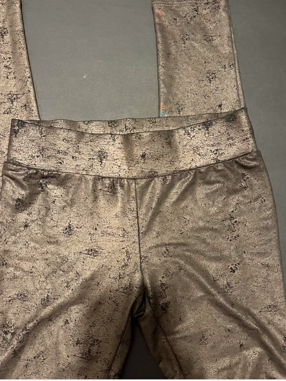 Guess Metallic Bronze High-Rise Leggings